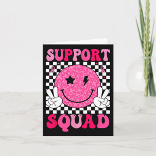 Tarjeta Apoyar la sonrisa de cinta rosada Squad Face Mama