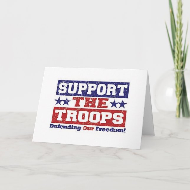 Tarjeta Apoye a nuestras tropas (Anverso)