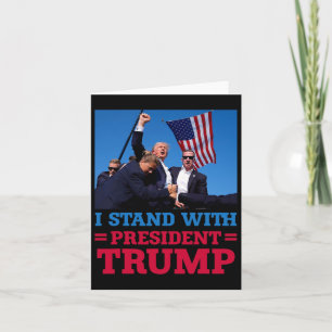Tarjeta Apoyen Al Presidente Trump Después Del Disparo A H