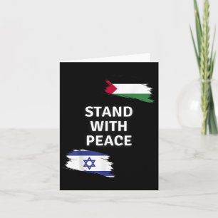 Tarjeta Apoyen La Paz. Camisa Palestina de Israel. Decir N