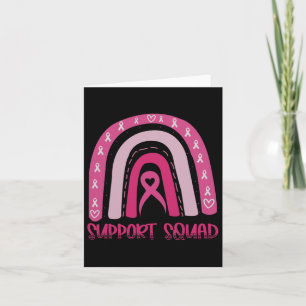 Tarjeta Apoyo a la Cinta Arcoiris Rosa Squad Cáncer de Mam