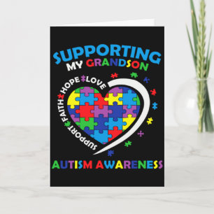 Tarjeta Apoyo a la Conciencia del Autismo Apoyando a Mi Ni