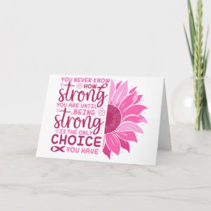Tarjeta Apoyo a la Conciencia del Cáncer de Mama Fuerte