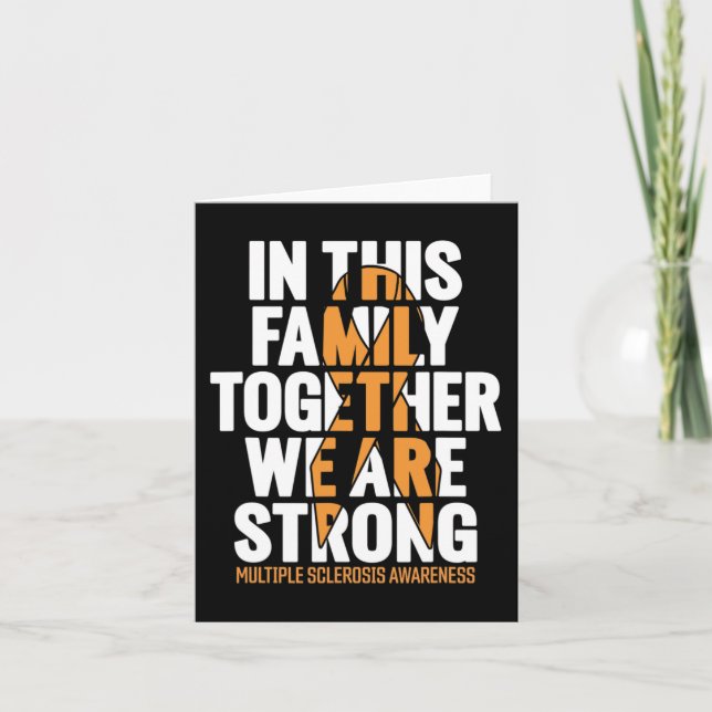 Tarjeta Apoyo a la esclerosis Ms Conciencia de la escleros (Anverso)