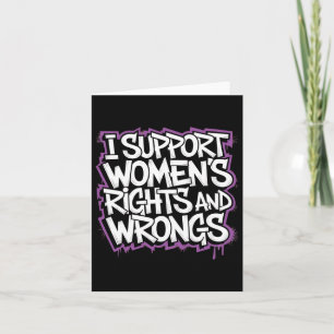 Tarjeta Apoyo a la Pegatina de Derechos de la Mujer