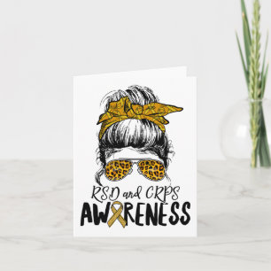 Tarjeta Apoyo A Las Mujeres Escuadradas Leopard Messy Bun