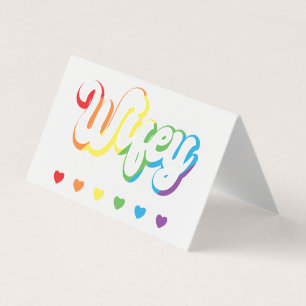Tarjeta Apoyo a lesbianas gay LGBTQIA con arco iris