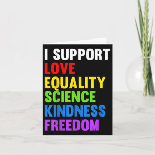 Tarjeta Apoyo a Love Equality Science Human Rights Blm L