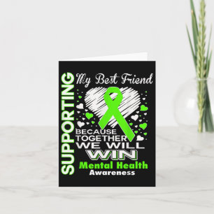 Tarjeta Apoyo a mi mejor amigo - Avisos sobre salud mental