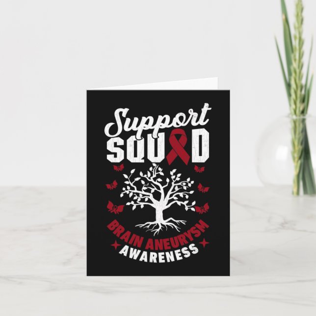 Tarjeta Apoyo a Squad Brays Aneurysm Awareness Support Gra (Anverso)
