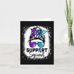 Tarjeta Apoyo a Squad Messy Bun Suicide Prevención Awarene