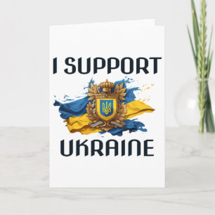 Tarjeta Apoyo a Ucrania de pie por la paz de Ucrania y Rus