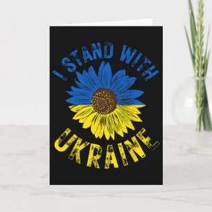 Tarjeta Apoyo a Ucrania Me mantengo con la bandera ucrania