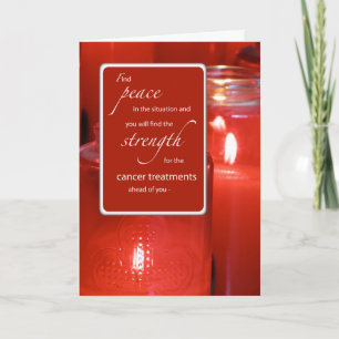 Tarjeta Apoyo al cáncer Aliento religioso Paz Roja C