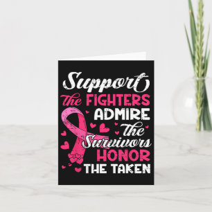 Tarjeta Apoyo al cáncer de mama Admire el cáncer de mama d