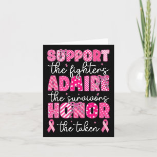 Tarjeta Apoyo al cáncer de mama Admire el cáncer de mama d