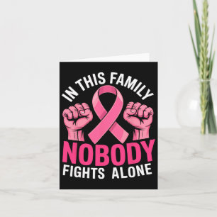 Tarjeta Apoyo al cáncer de mama Cinta rosa Cáncer de Mama
