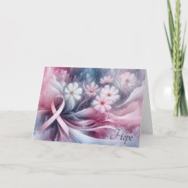 Tarjeta Apoyo al Cáncer de Mama de Cinta Rosa