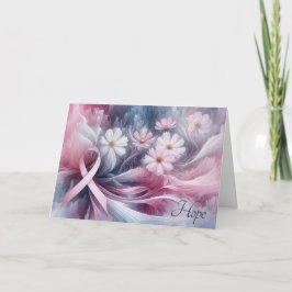 Tarjeta Apoyo al Cáncer de Mama de Cinta Rosa