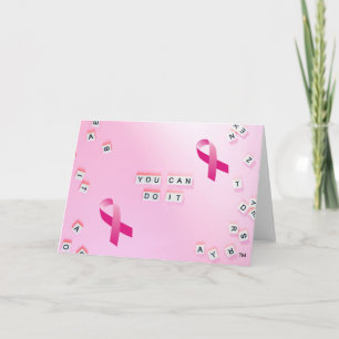 Tarjeta Apoyo al cáncer de mama, estímulo, empoderamiento