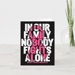 Tarjeta Apoyo al cáncer de mama Familia Rosa Cáncer de Mam