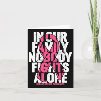 Tarjeta Apoyo al cáncer de mama Familia Rosa Cáncer de Mam