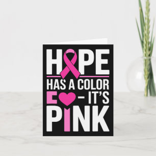 Tarjeta Apoyo al cáncer de mama Octubre rosa Cáncer de mam