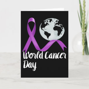 Tarjeta Apoyo al Día Mundial del Cáncer Gráfico de Lavanda