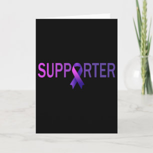 Tarjeta Apoyo al Día Mundial del Cáncer Gráfico de Lavanda