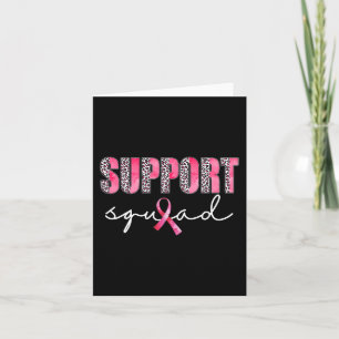 Tarjeta Apoyo Cáncer de Mama De Guerrero Rosa De Squad Leo