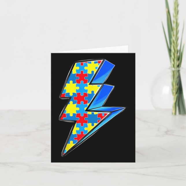 Tarjeta Apoyo del Día de Concienciación sobre el Autismo d (Anverso)