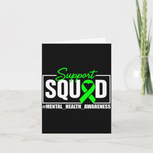 Tarjeta Apoyo escuadrón conciencia salud mental verde