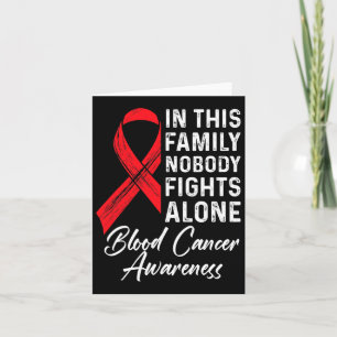 Tarjeta Apoyo familiar Consciente del Cáncer de Sangre