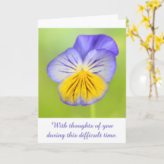 Tarjeta Apoyo inspirador contra el cáncer de pansy