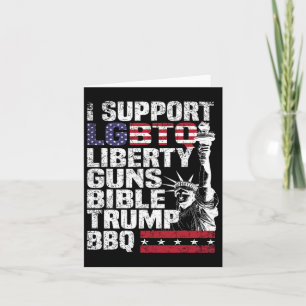 Tarjeta Apoyo las armas de liberación de Lgbtq Bible Trump