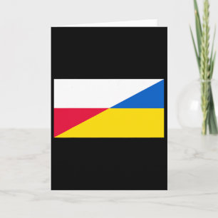 Tarjeta Apoyo polaco a Ucrania Bandera ucraniana y Pola