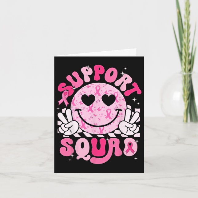 Tarjeta Apoyo Squad Smile Face Sensibilización sobre el cá (Anverso)