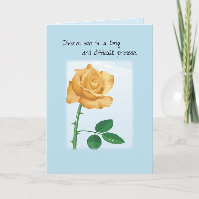 Tarjeta Apoyo y ánimo en el divorcio, Rosa (Anverso)