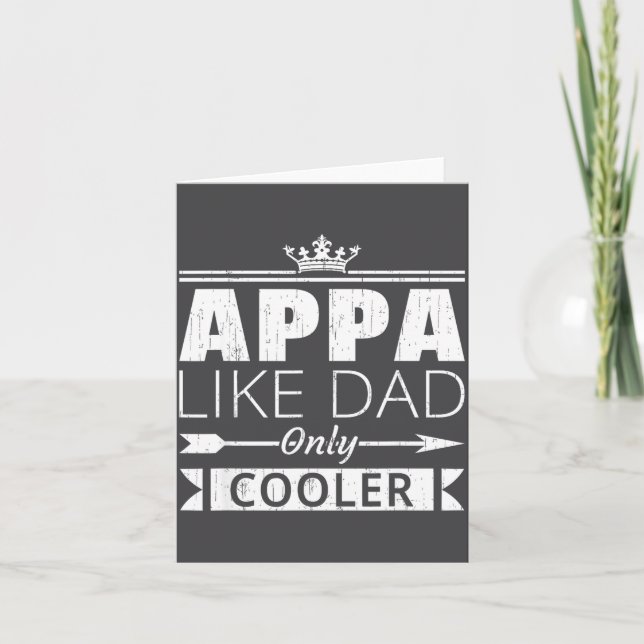 Tarjeta Appa Cooler Funny Korean Dad Father's Day Quote  (Anverso)