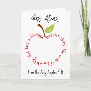 Tarjeta Apple agradece por ayudarnos a crecer profesor