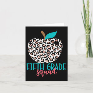 Tarjeta Apple First Day Of Schoo De Quinto Grado De Squad 