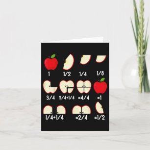 Tarjeta Apple Fraction Math Regresó A La Escuela Educativa
