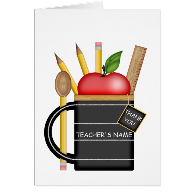 Tarjeta Apple Mug del profesor (Frente)
