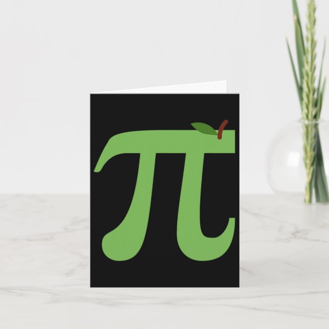 Tarjeta Apple Pi Funny Maths Pi Day Pie Chiste Para El Amo (Anverso)