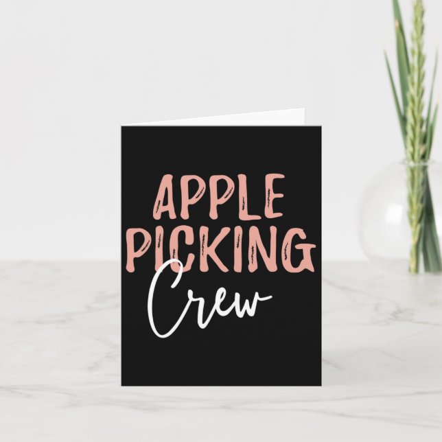 Tarjeta Apple Picking Crew Apple Picking Outfit Apple Pick (Anverso)
