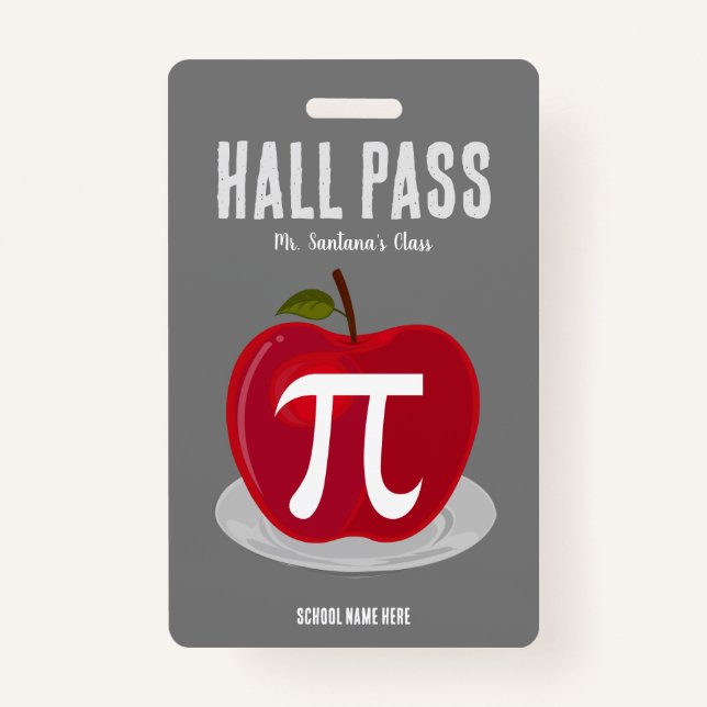 Tarjeta Apple Pie Hall Pass (Anverso)