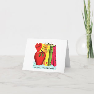 Tarjeta Apple vintage para el profesor Valentine