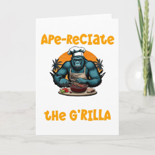 Tarjeta Aprecia al maestro parrillero G'rilla divertido ju