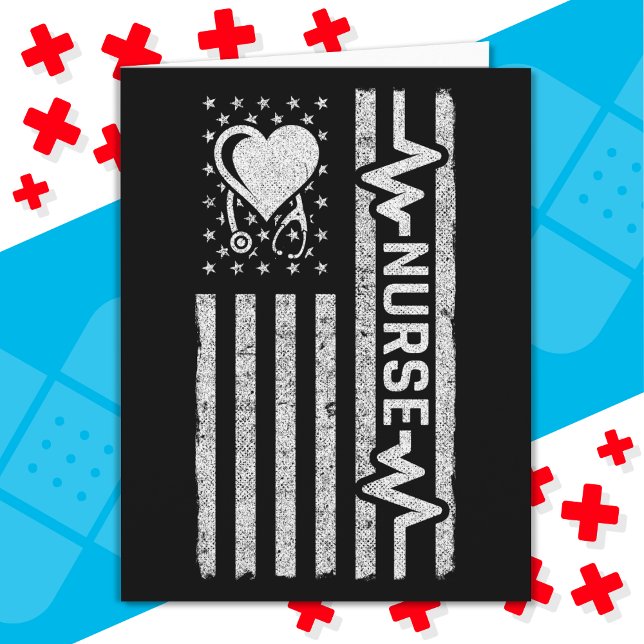 Tarjeta Apreciación de enfermera de corazón de héroe estad (Subido por el creador)