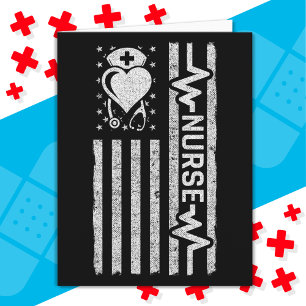 Tarjeta Apreciación de enfermera Hero Heart Life Bandera A